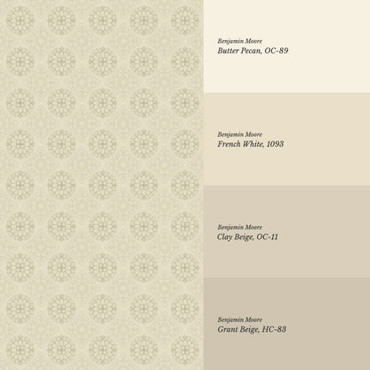 Reyna Broché Beige Wallpaper