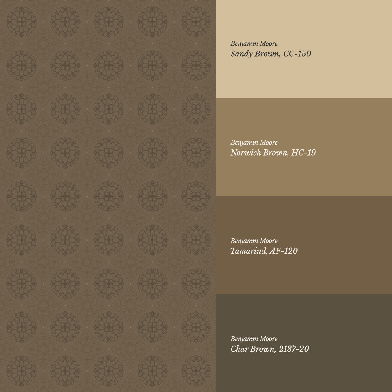 Reyna Broché Brown Wallpaper