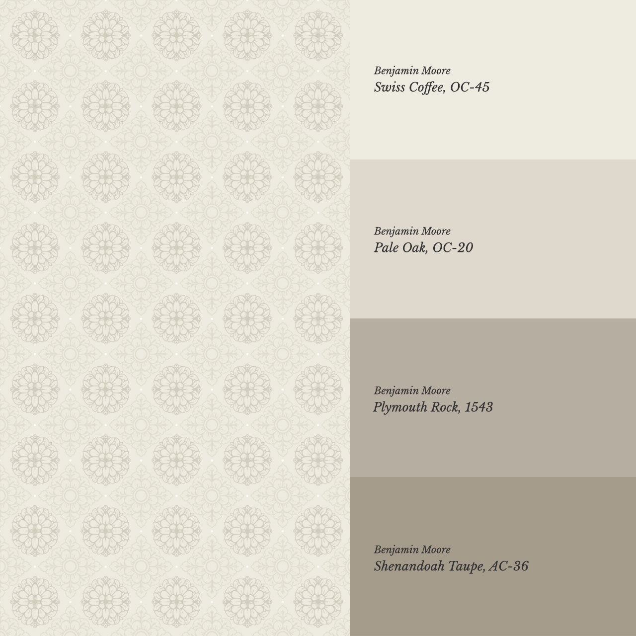 Reyna Broché Cream Wallpaper