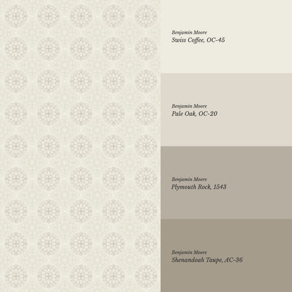 Reyna Broché Cream Wallpaper
