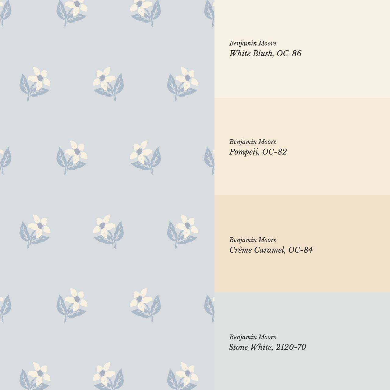 Rima Simple Anemone Blue Cream Wallpaper