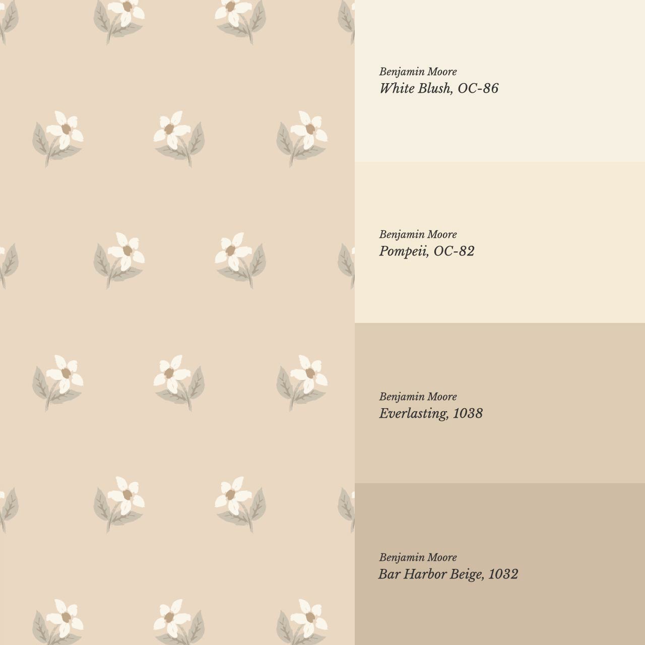Rima Simple Anemone Tan Cream Wallpaper