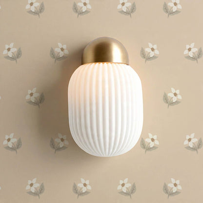 Rima Simple Anemone Tan Cream Wallpaper