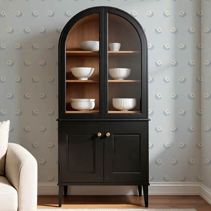 Rima Simple Anemone Blue Cream Wallpaper