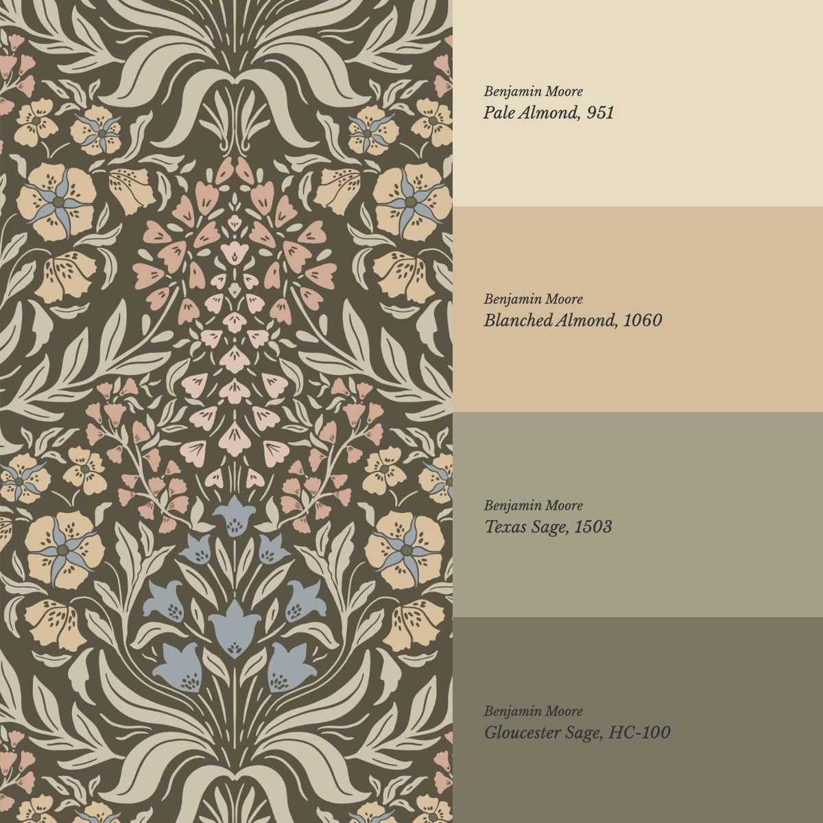 Rimia English Garden Earth Taupe Pale Mauve Wallpaper