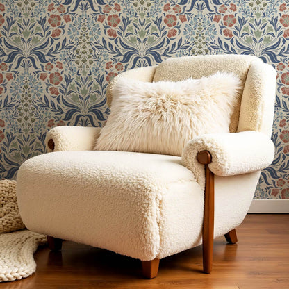 Rimia English Taupe Navy Red Clay Sage Wallpaper