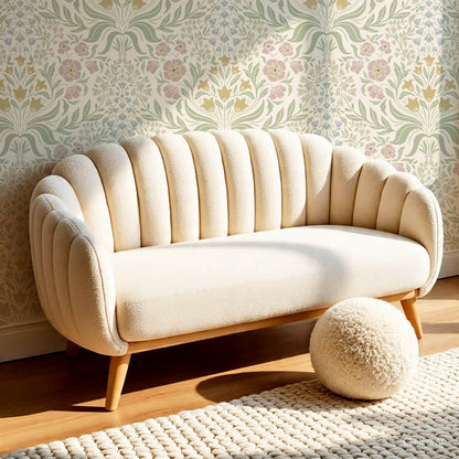 Rimia English Garden Soft Cream Sage Blush Wallpaper