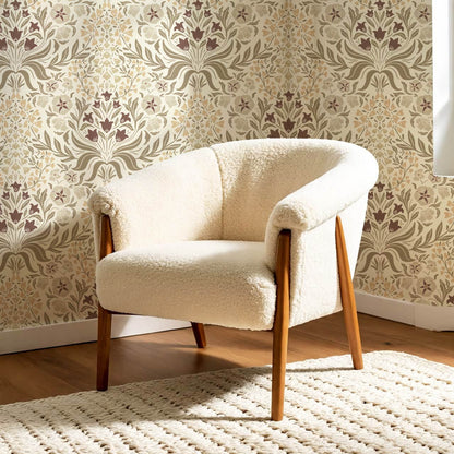 Rimia English Garden Warm Cream Olive Wallpaper