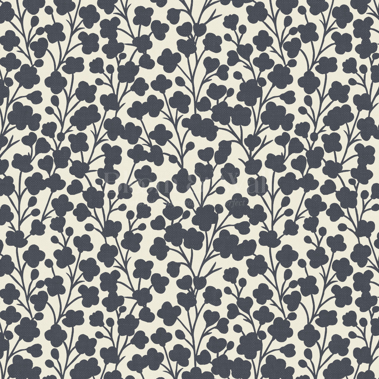 Riva Gypsophila Flowers Slate Wallpaper