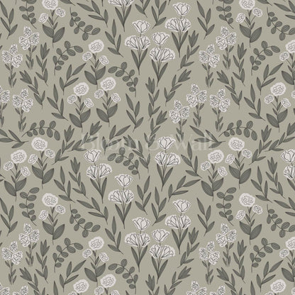 River Country Floral Olive Wallpaper