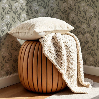 River Country Floral Olive Wallpaper