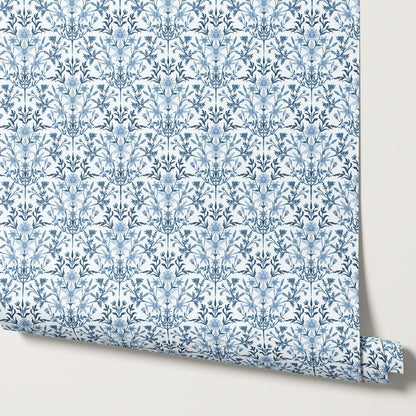 Rochelle Blue Floral Wallpaper