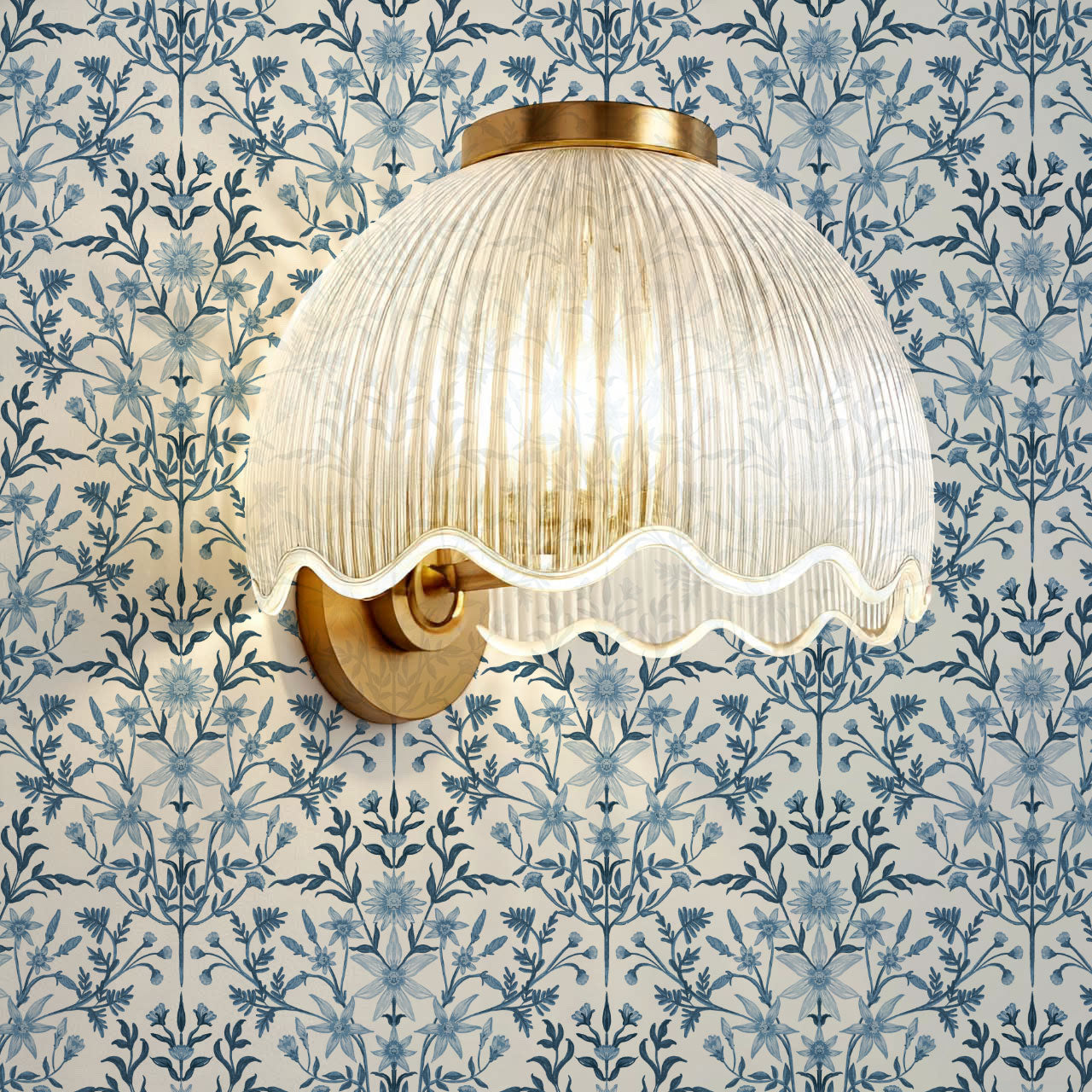 Rochelle Blue Floral Wallpaper
