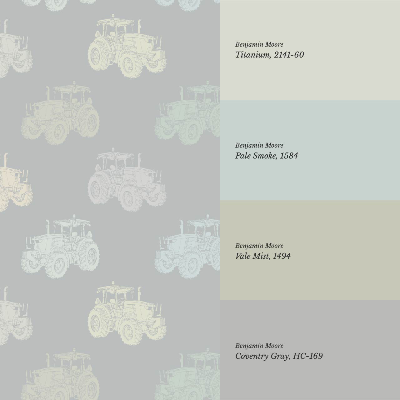 Rolli Tractor Gray Pastel Wallpaper