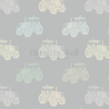 Rolli Tractor Gray Pastel Wallpaper