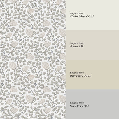 Romelia Hope Vine Soft Neutral Ivory Wallpaper