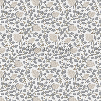 Romelia Hope Vine Bone Cream Gray Sky Wallpaper