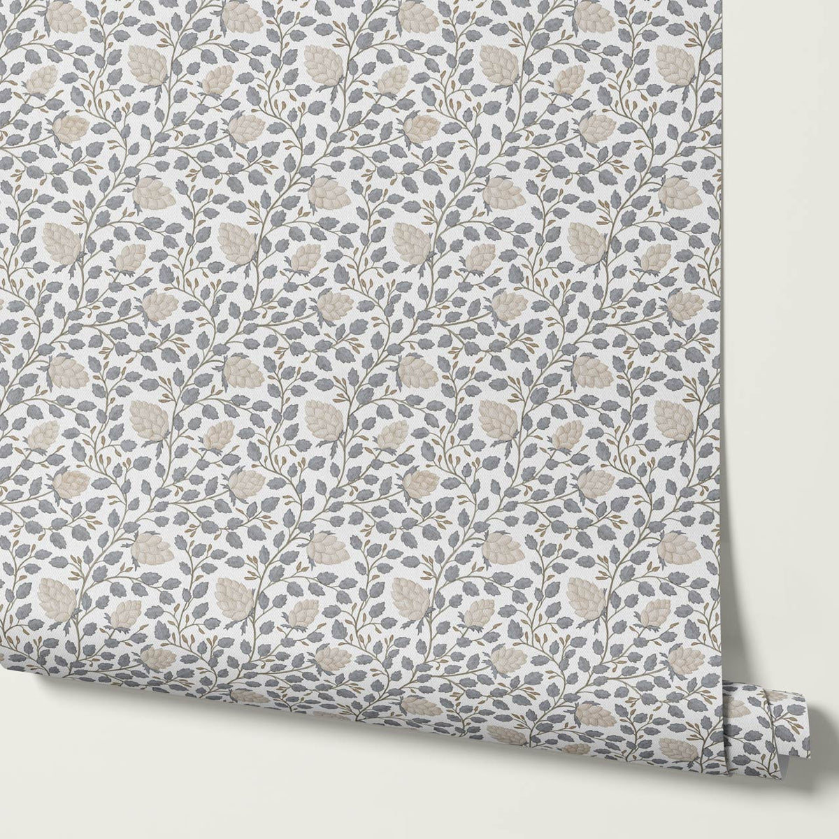Romelia Hope Vine Bone Cream Gray Sky Wallpaper