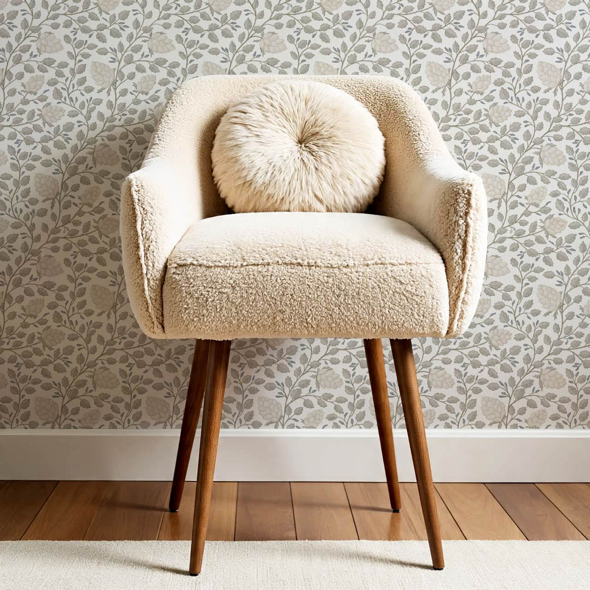 Romelia Hope Vine Soft Neutral Ivory Wallpaper