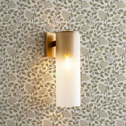 Romelia Hope Vine Cream Taupe Olive Wallpaper