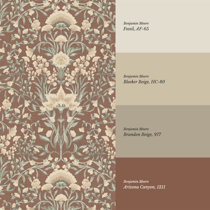 Romy Cottage Vines Autumn Clay Wallpaper