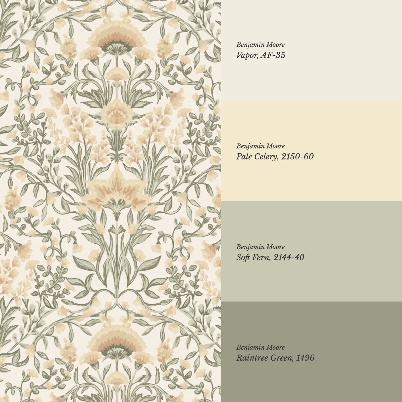 Romy Cottage Vines Autumn Almond Wallpaper