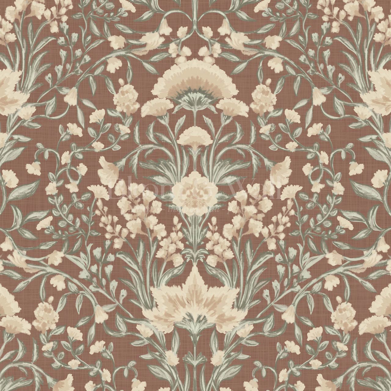 Romy Cottage Vines Autumn Clay Wallpaper