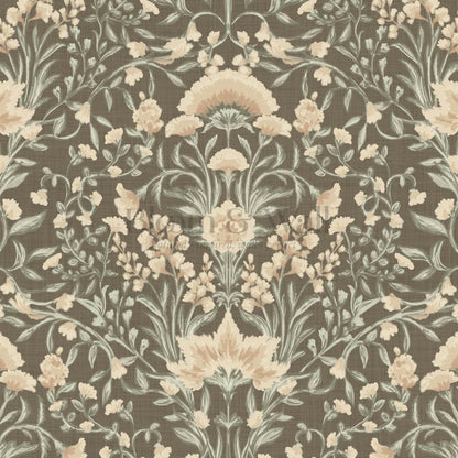 Romy Cottage Vines Autumn Drab Wallpaper