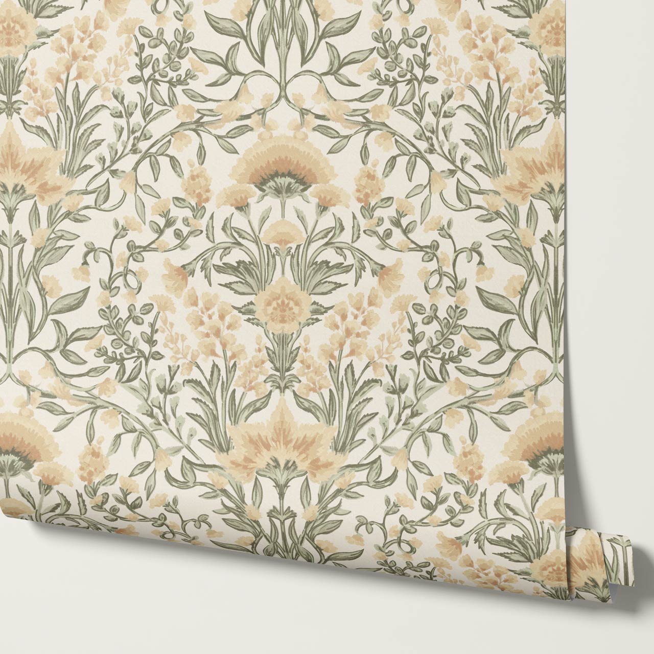 Romy Cottage Vines Autumn Almond Wallpaper