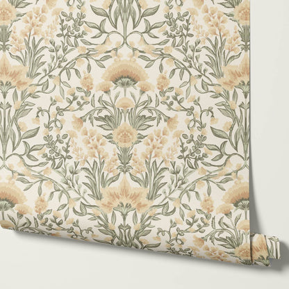Romy Cottage Vines Autumn Almond Wallpaper