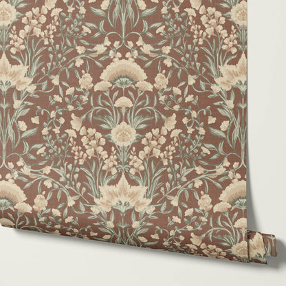 Romy Cottage Vines Autumn Clay Wallpaper