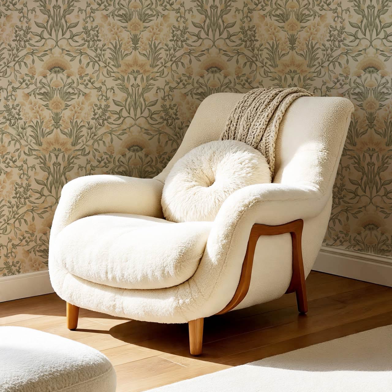 Romy Cottage Vines Autumn Almond Wallpaper