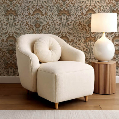 Romy Cottage Vines Autumn Brown Wallpaper