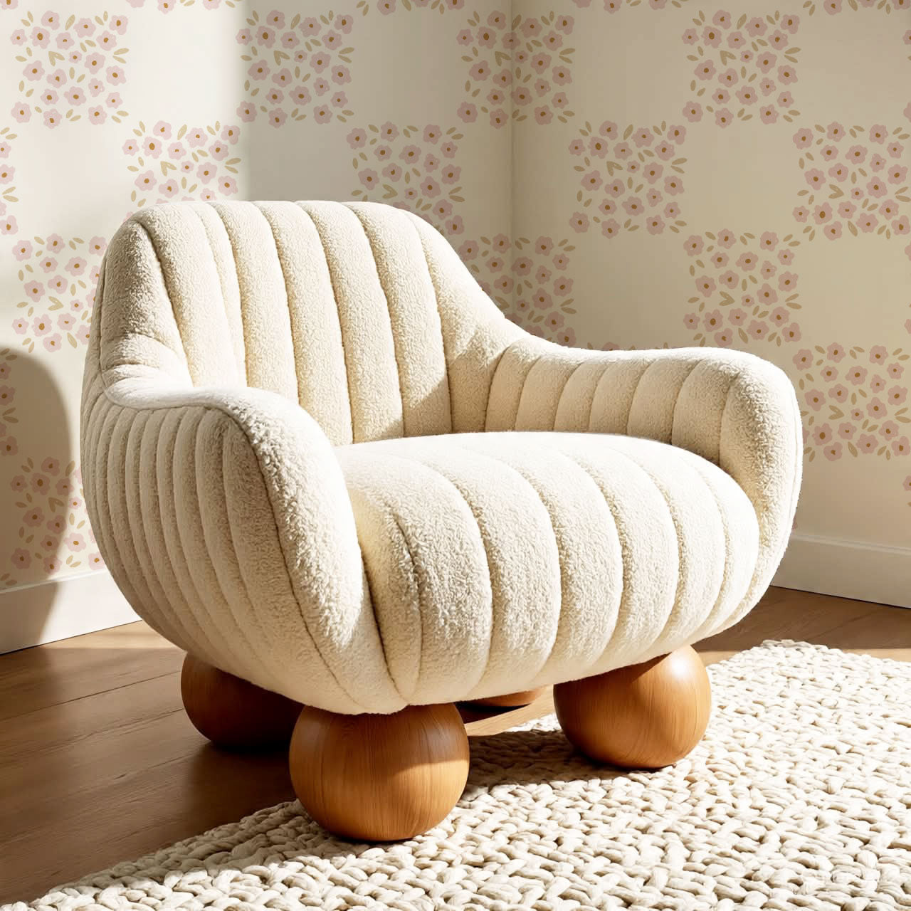 Rosalie Floral Checkerboard Soft Pink Wallpaper