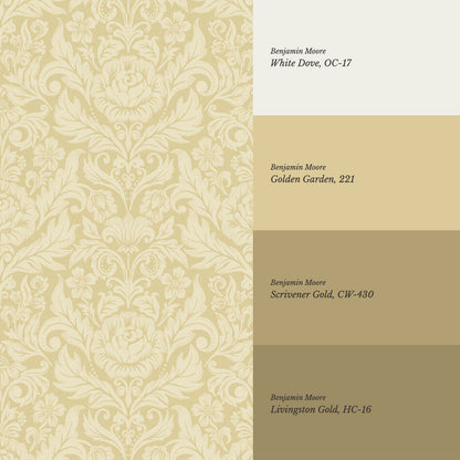 Rosalind Arya Versailles Damask Gold Wallpaper