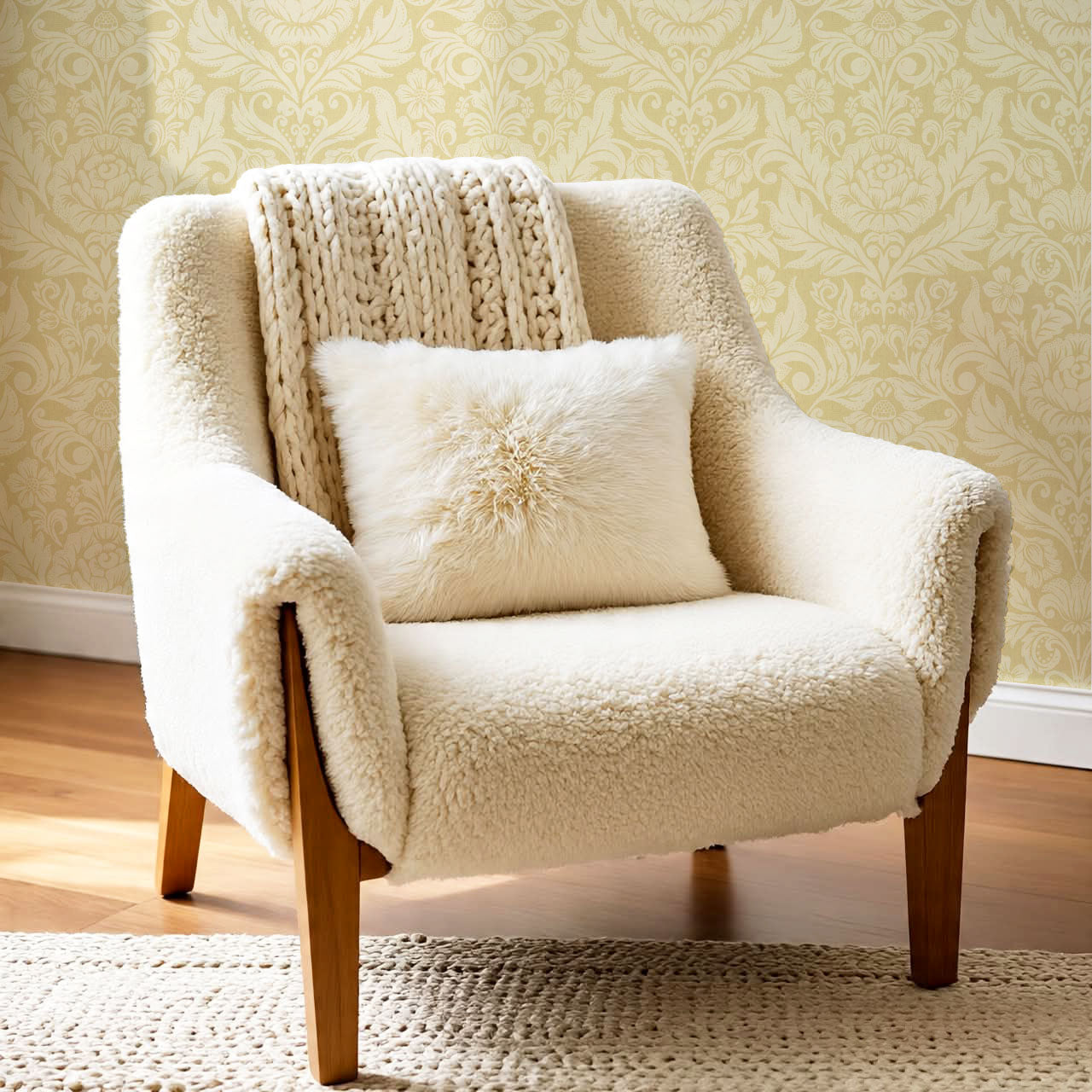 Rosalind Arya Versailles Damask Gold Wallpaper