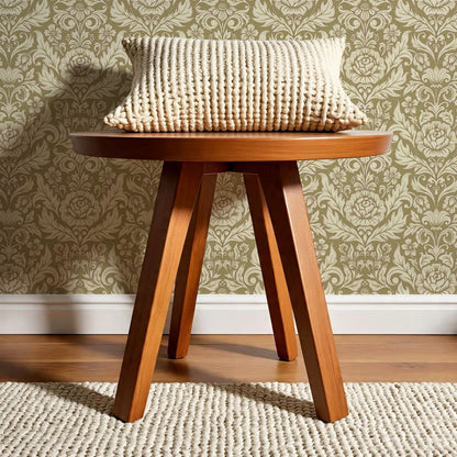 Rosalind Arya Versailles Damask Olive Wallpaper