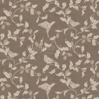 Rosallia Birdsong Branches Sandstone Beige Wallpaper