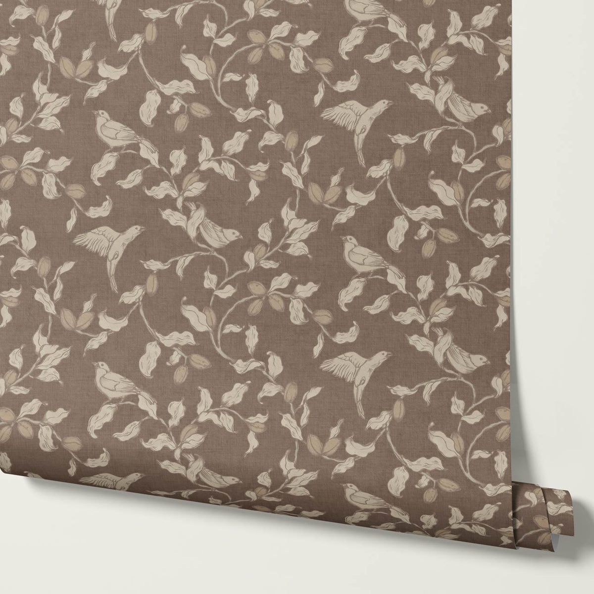 Rosallia Birdsong Branches Sandstone Beige Wallpaper
