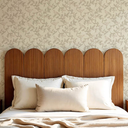 Rosallia Birdsong Branches White Coffee Olive Wallpaper