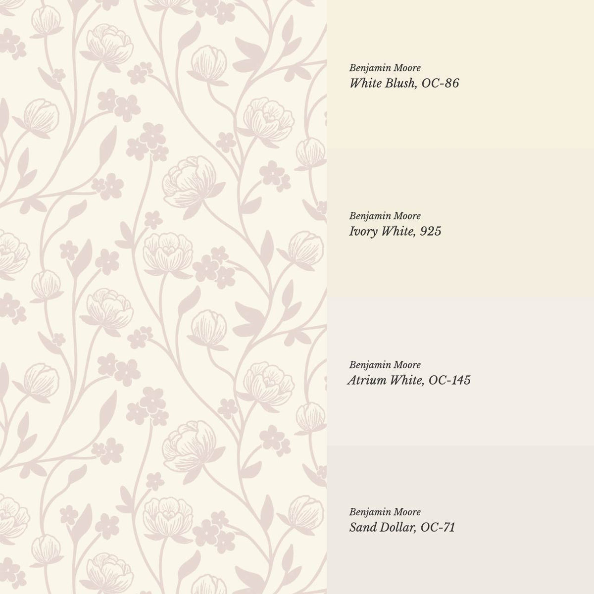 Rosario Delicate Blooms Butter Blush Wallpaper