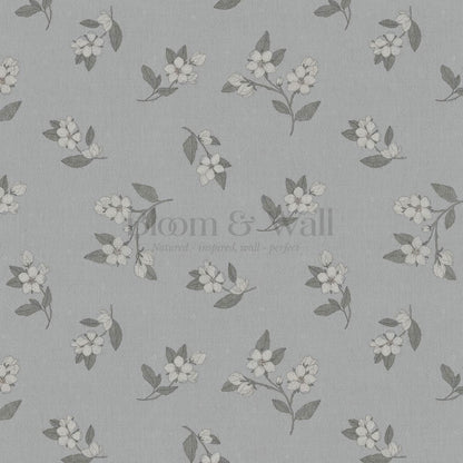 Rosina Apple Grove Sky Gray Slate Wallpaper