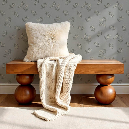 Rosina Apple Grove Sky Gray Slate Wallpaper