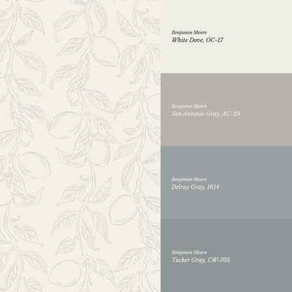 Ruby Rustic Lemons Cream Wallpaper