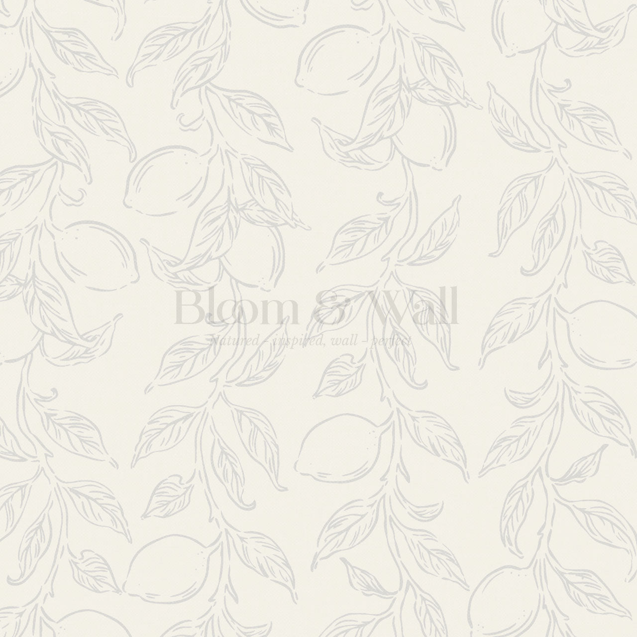Ruby Rustic Lemons Cream Wallpaper