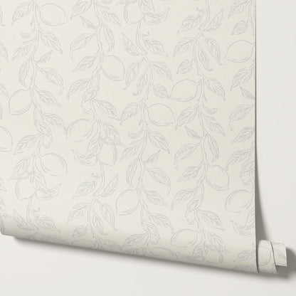 Ruby Rustic Lemons Cream Wallpaper