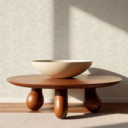 Ruby Rustic Lemons Cream Wallpaper