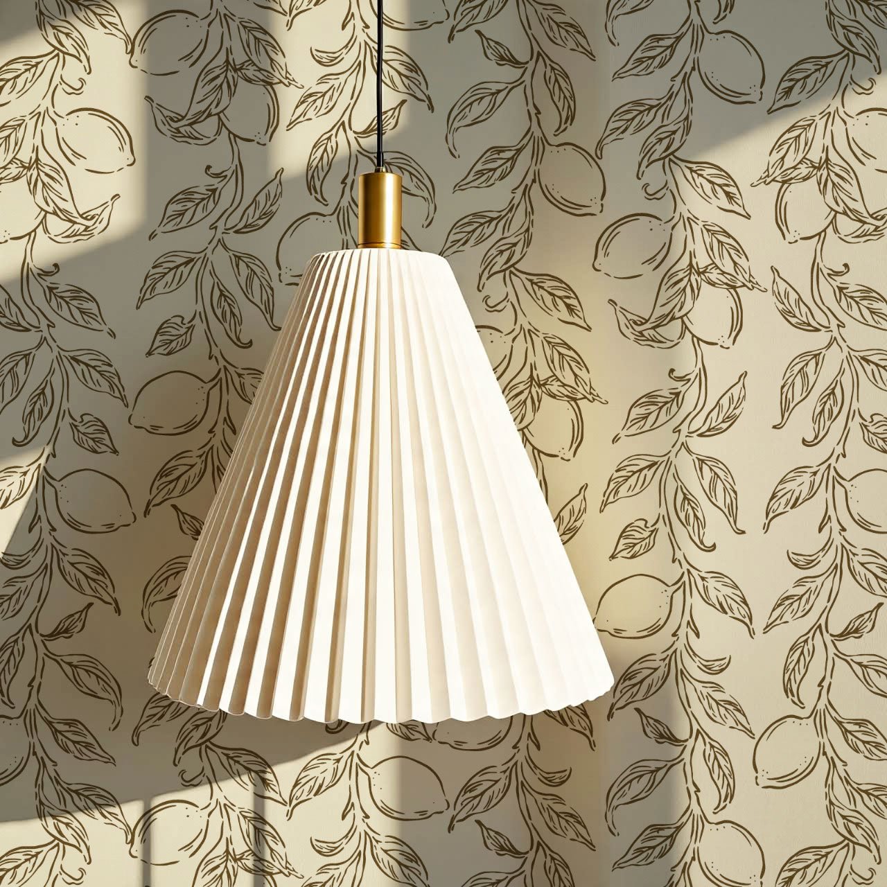 Ruby Rustic Lemons Olive Wallpaper