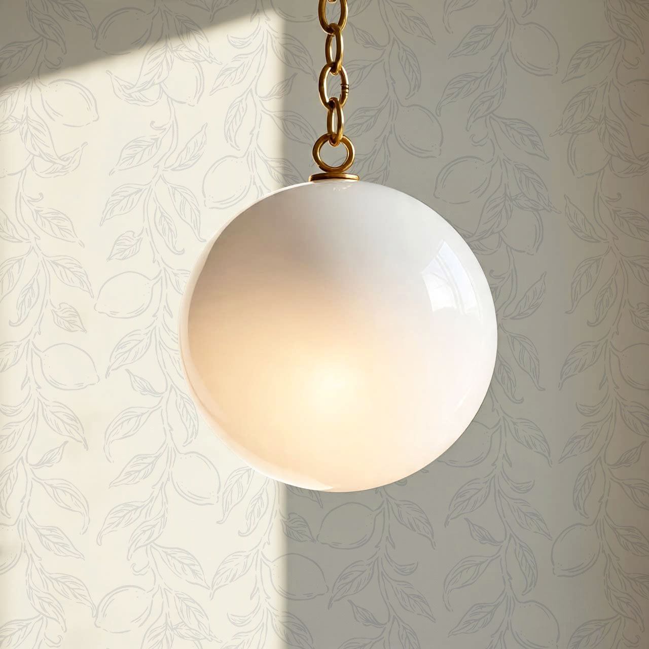 Ruby Rustic Lemons Cream Wallpaper