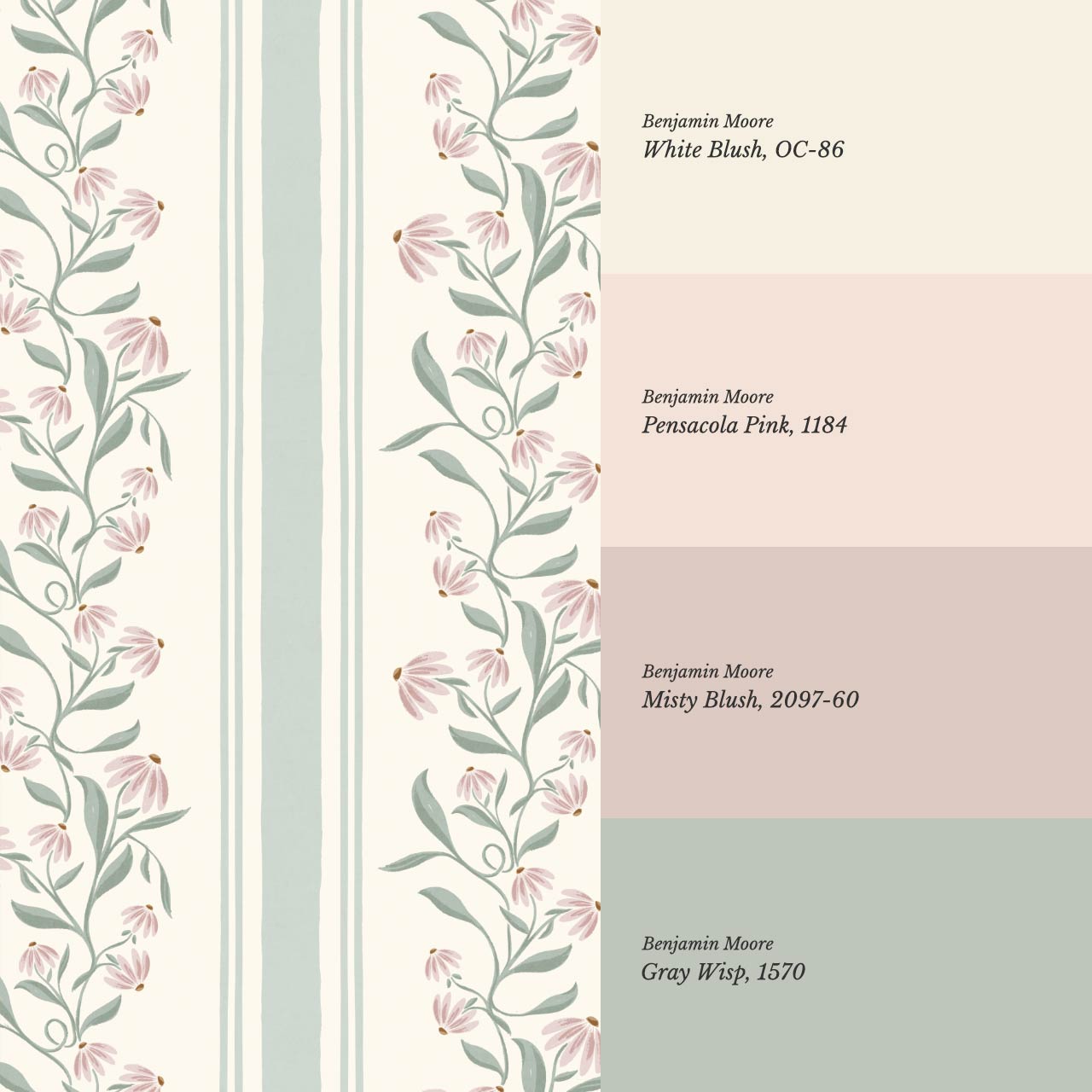 Rumi Climbing Coneflowers Butter Sage Wallpaper
